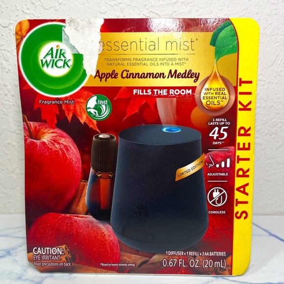 NEW Air Wick Essential Mist Apple Cinnamon Medley Starter Kit - Picture 1 of 3